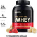 ON Gold Standard 100% Whey Strawberry Banana Protein Powder Drink Mix, 75 servings, 2 lbs (907 gr)