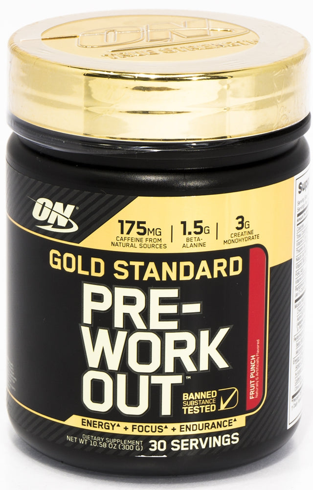 On Gold Standard Pre Workout, Fruit Punch, 10.58 oz