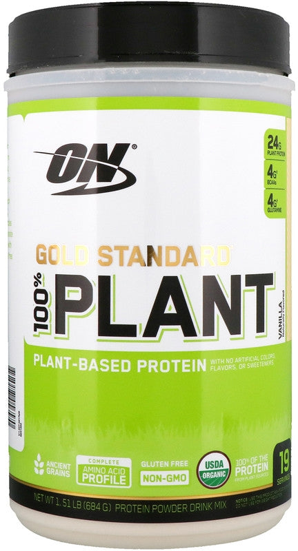 Optimum Nutrition Gold Standard 100% Plant-Based Protein Vanilla, 1.51 lbs