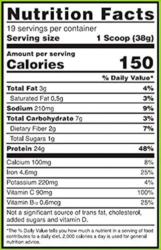 ON Gold Standard 100% Plant-Based Chocolate Protein Powder Drink Mix. 19 servings, 1.51 lbs (684 gr)