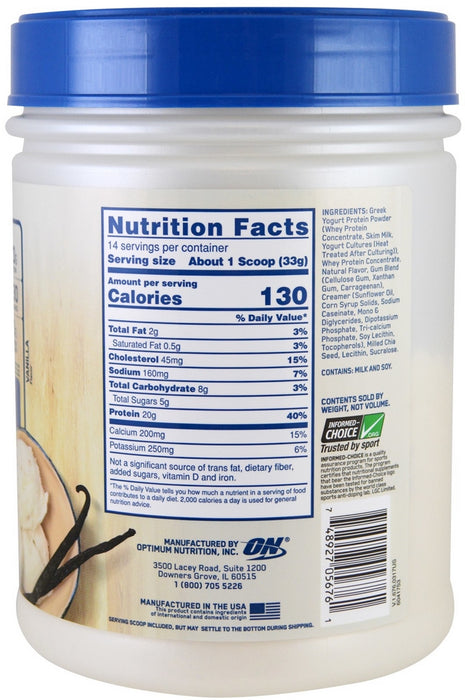 Optimum Nutrition Greek Yogurt Protein Smoothie Vanilla, 1.02 lbs