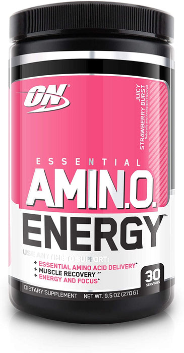 ON Essential AMIN.O. Energy Juicy Strawberry Burst Dietary Supplement, 30 servings, 9.5 oz (270 gr)
