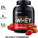 ON Gold Standard 100% Whey Delicious Strawberry Protein Powder Drink Mix, 72 servings, 5 lbs (2.36 kg)