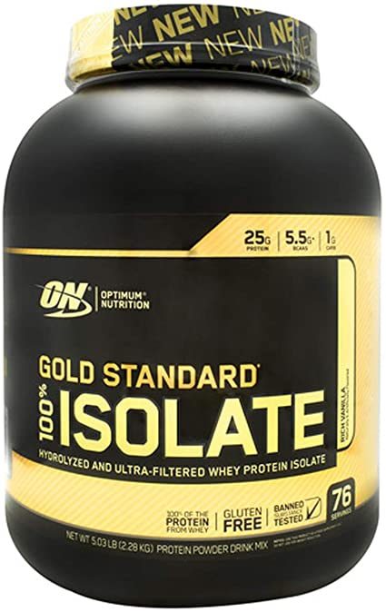 Optimum Nutrition Gold Standard 100% Whey Protein Isolate, Rich Vanilla, 2,28 kg