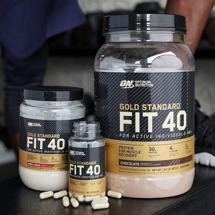 ON Gold Standard FIT 40 Chocolate Protein Powder Mix (for active 40+), 20 servings, 1.81 lbs (820 gr)
