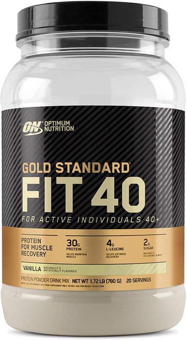 ON Gold Standard FIT 40 Vanilla Protein Powder Mix (for active 40+), 20 servings, 17.2 lbs (790 gr)