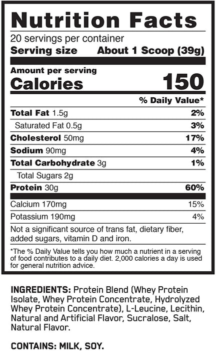 ON Gold Standard FIT 40 Vanilla Protein Powder Mix (for active 40+), 20 servings, 17.2 lbs (790 gr)