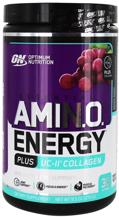 ON Essential AMIN.O. Energy Plus UC-11 Collagen Grape Remix Dietary Supplement, 30 servings, 9.5 oz (270 gr)