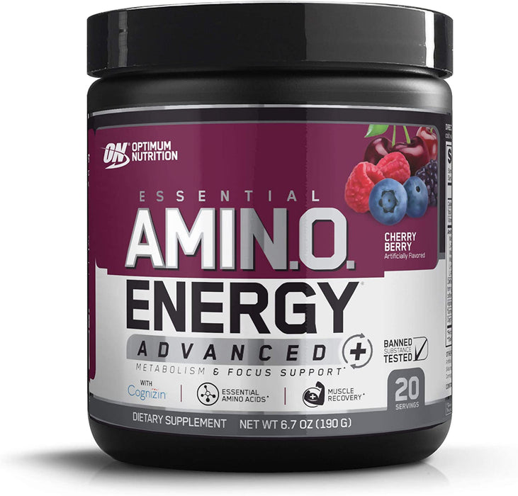 ON Essential AMIN.O. Advanced  Cherry Berry Support Dietary Supplement, 20 servings, 6.7 oz (190 gr)