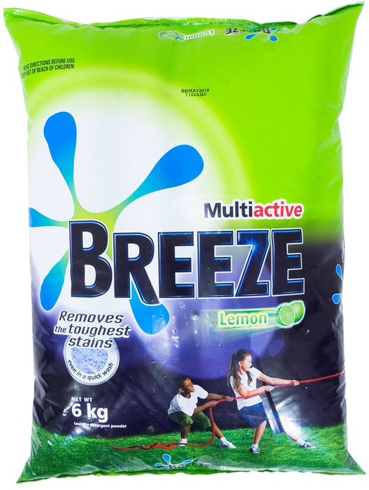 Breeze Multi Active Detergent Lemon, 6 kg