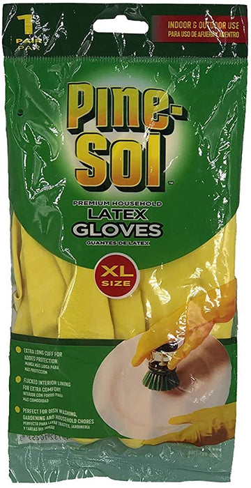 Pine-Sol Latex Gloves, Size XL , 1 ct