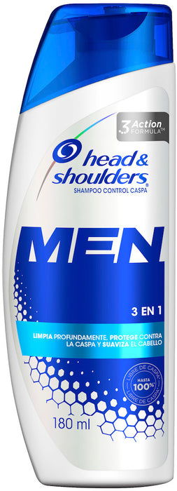 Head & Shoulders 3 in 1 Shampoo For Men, 180 ml