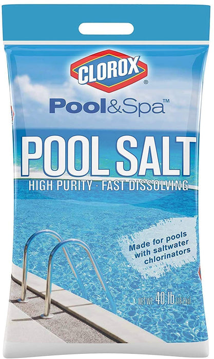 Clorox Pool & Spa Salt High Purity Fast Dissolving Saltwater Chlorinator , 40 lbs