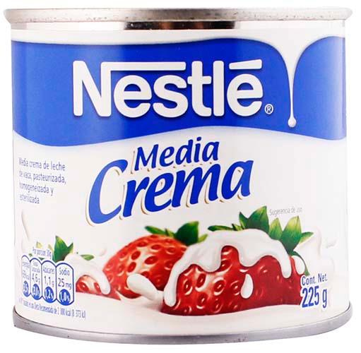 Nestle Milk Cream Half & Half (Media Crema), 225 gr