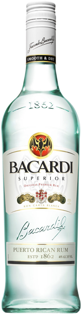 Bacardi Superior Light Rum, 40% Vol., 750 ml