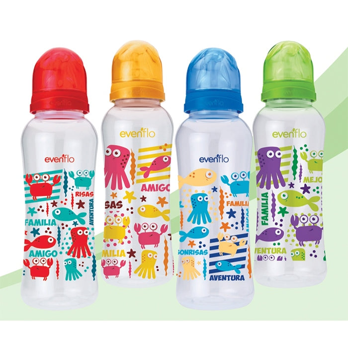 Evenflo Baby Bottle, 3-12 months, Aquarium, 240 ml (8 oz)