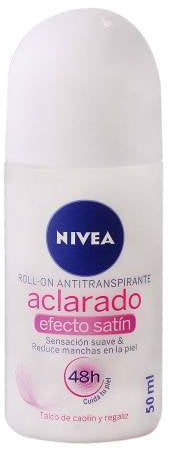 Nivea Satin Effect Natural Clear Anti-Transpirant Roll-On, Value 4-Pack, 4 x 50 ml