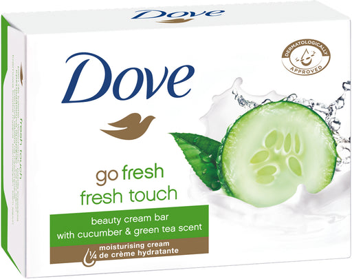 Dove Go Fresh Moisturising Beauty Cream Bar with Cucumber & Green Tea Scent, Fresh Touch, 135 gr