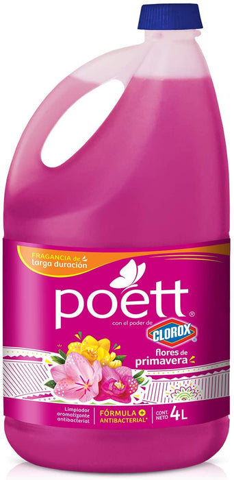 Clorox Poett Disinfecting Surface Cleaner, Spring Aroma , 4 L