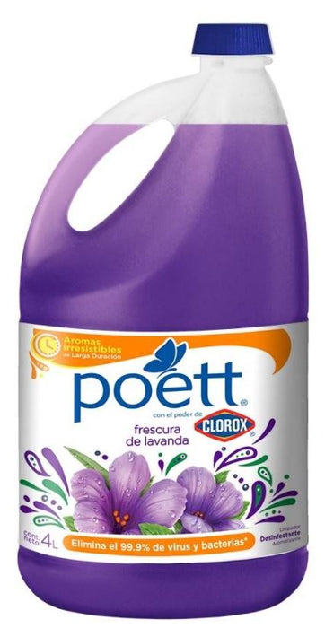 Clorox Poett Lavender Scent Disinfectant Floor Cleaner , 4 L