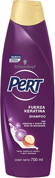 Schwarzkopf Pert Keratin Strength Shampoo with Keratin and Macadamia Nuts, For Fragile and Damaged Hair, 700 ml