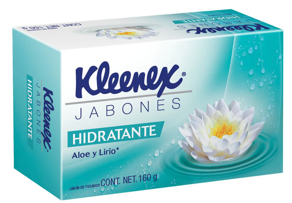 Kleenex Hydrating Bar Soap, Aloe & Lily Scent , 160 gr