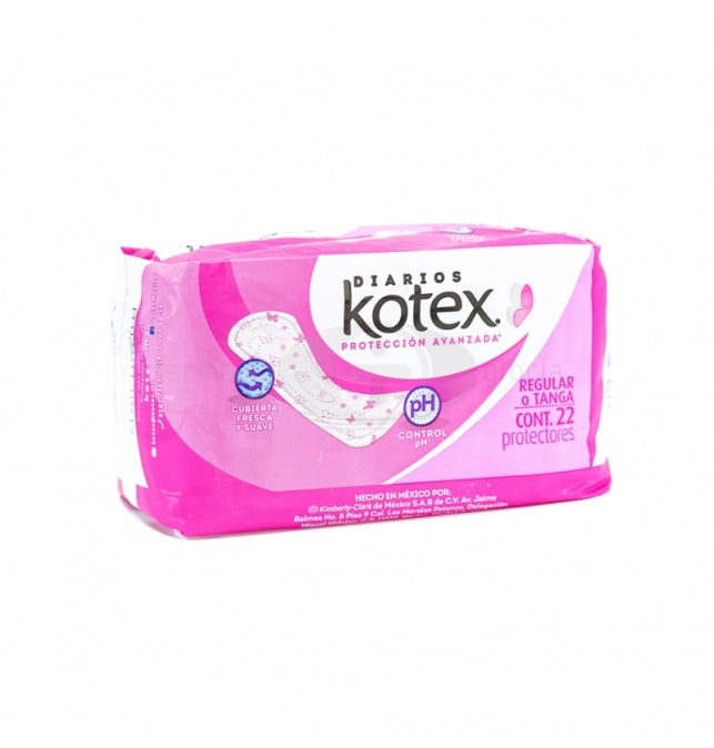 Kotex Regulars Protective Panty Liners, 22 ct