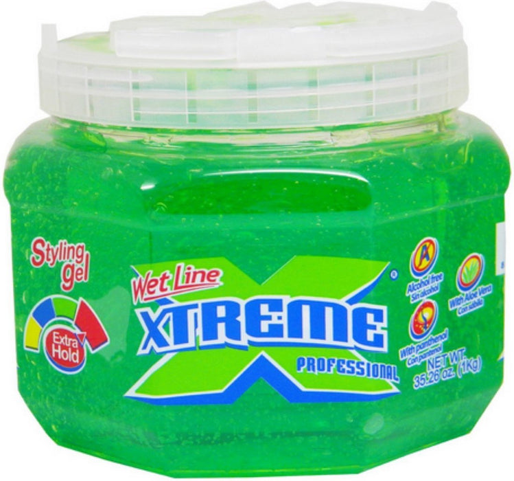 Wet Line Green Xtreme Styling Gel, Extra Hold, Professional, 35 oz