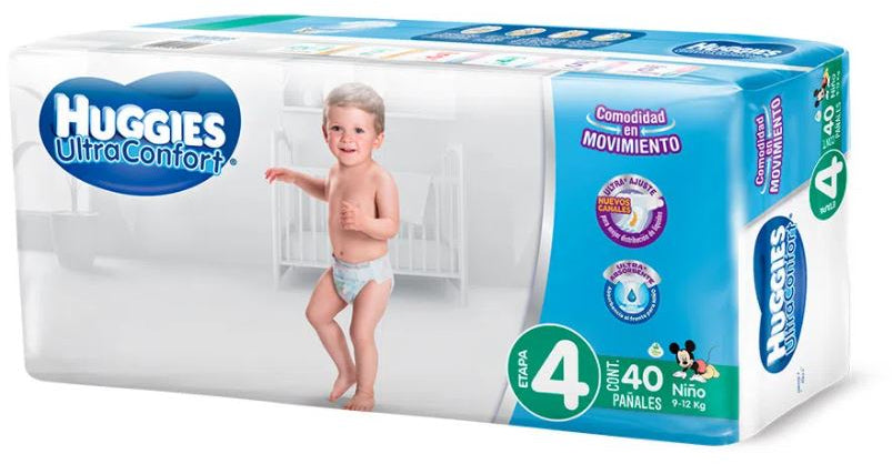 Huggies UltraConfort Boy Diapers, Size 4, 40 ct