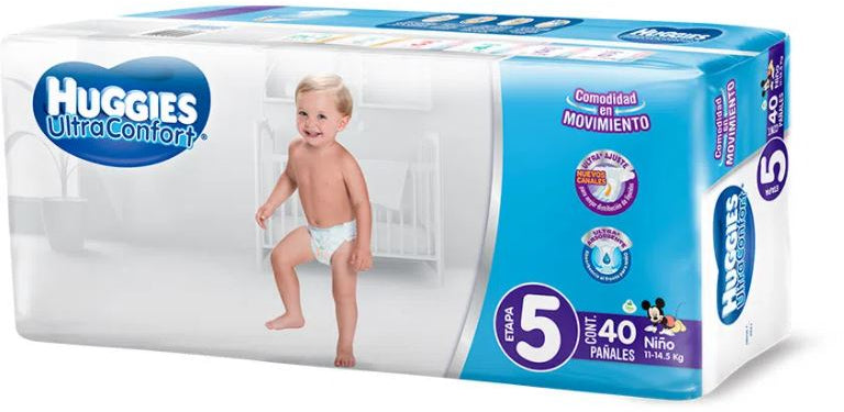 Huggies UltraConfort Boy Diapers, Size 5, 40 ct —