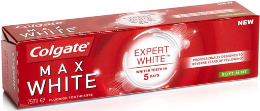 Colgate Max White Expert White Toothpaste, Soft Mint, 75 ml