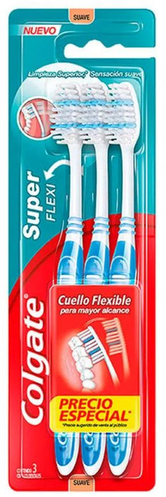 Colgate Super Flexi Toothbrushes, 3-Pack, 3 ct