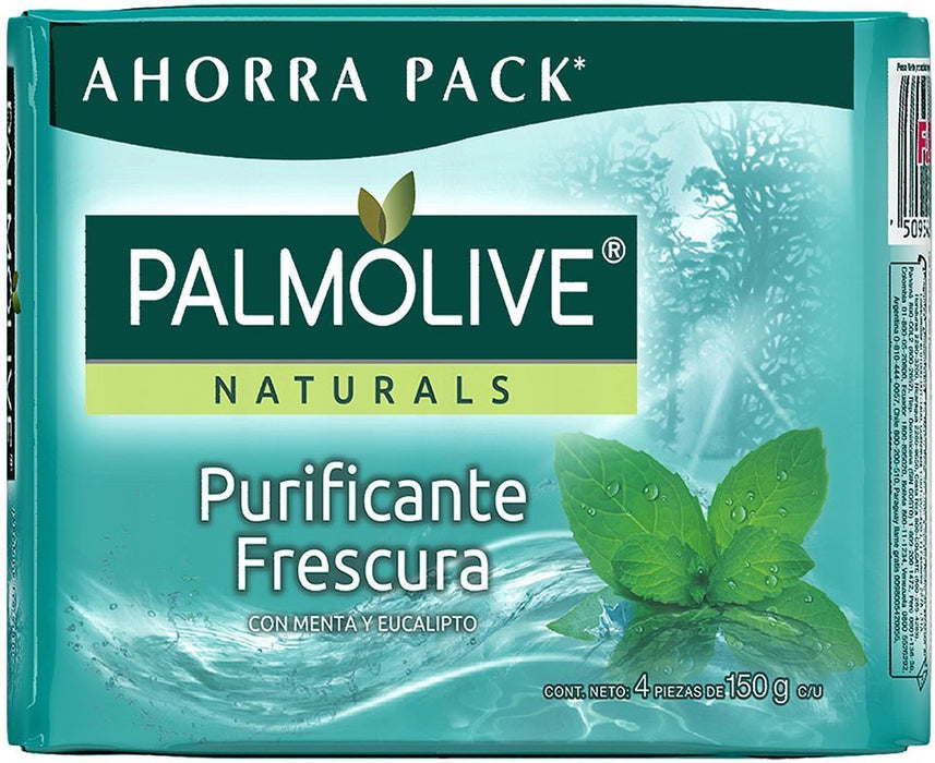 Palmolive Naturals Bar Soap, Purifying Freshness, 4 x 150 gr