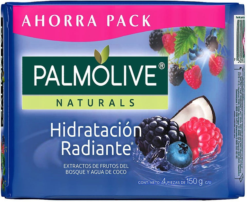 Palmolive Naturals Bar Soap, Radiant Hydration, 4 x 150 gr