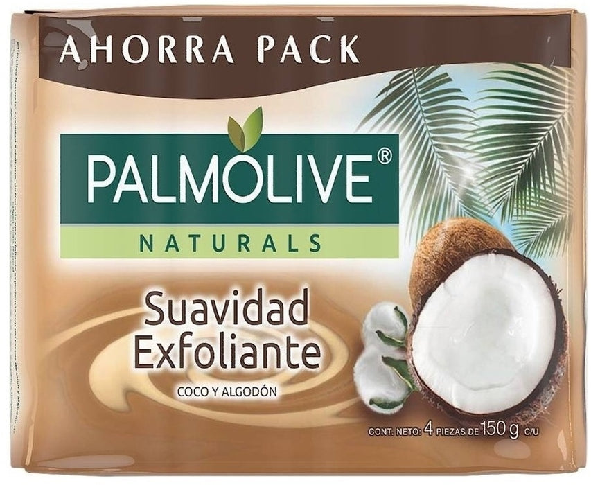 Palmolive Naturals Bar Soap, Exfoliating Softness, 4 x 150 gr