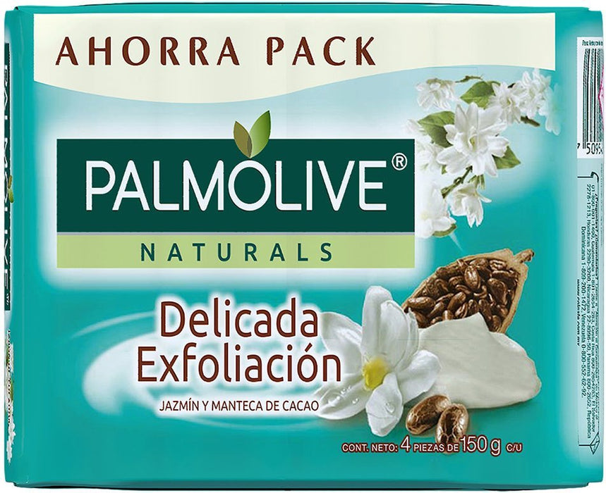 Palmolive Naturals Bar Soap, Delicate Exfoliation, 4 x 150 gr