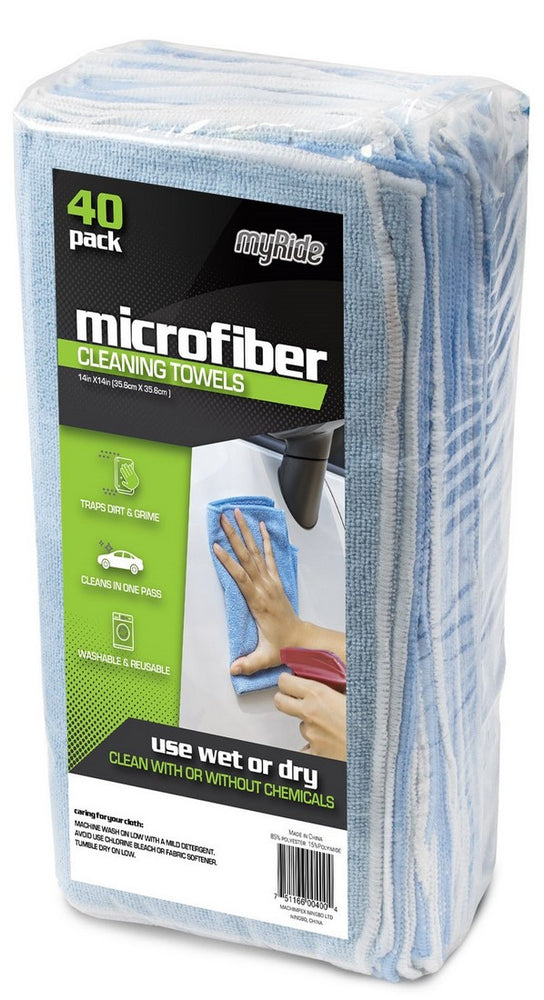 Microtex Microfiber Lint-Free Cleaning Towels, 40 pc