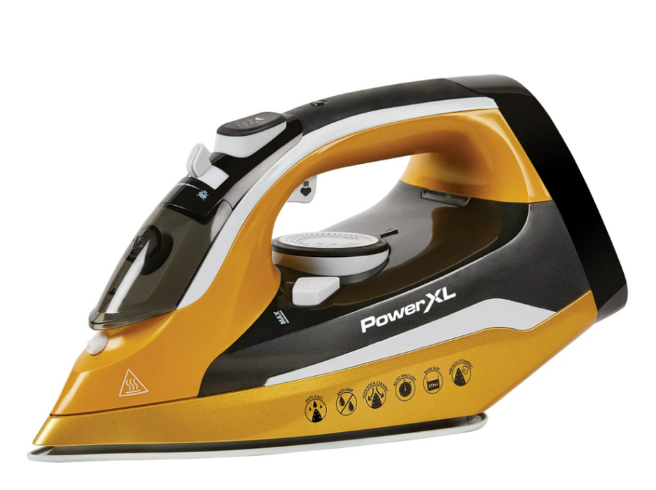 Power XL Cordless Iron & Steamer, Yellow , 12.5 oz