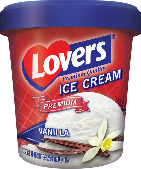 Lovers Premium Quality Ice Cream, Vanilla, One Pint , 473 ml