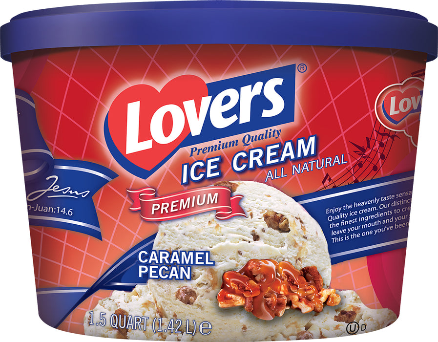 Lovers Premium Quality Ice Cream, Vanilla, 1.5 Quart, 1.42 L