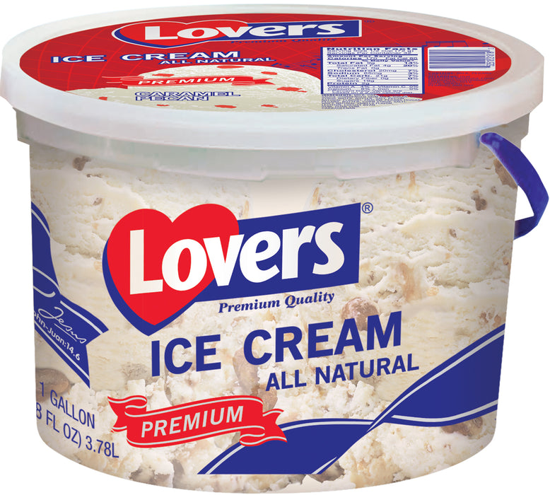 Lovers Premium Quality Ice Cream, Vanilla, 1 Gallon, 3.78 L