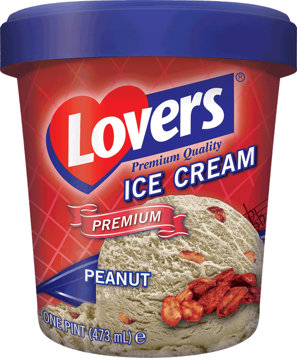 Lovers Premium Peanut Ice Cream, 473 ml, 1 pt