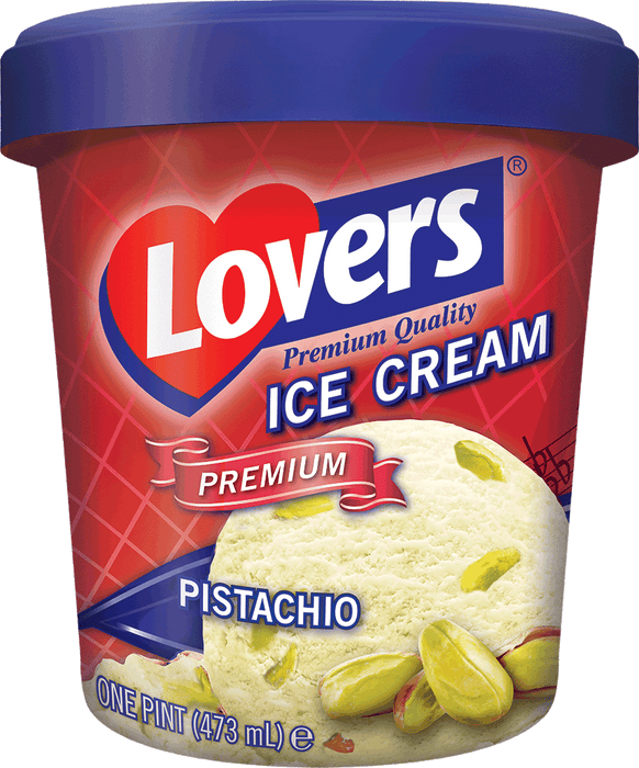 Lovers Premium Pistachio Ice Cream, 473 ml, 1 pt