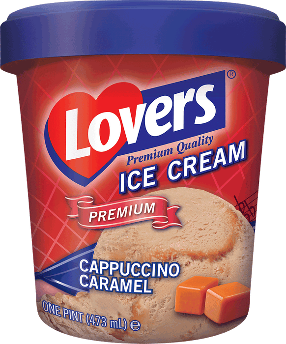 Lovers Premium Capuccino Caramel Ice Cream, 473 ml, 1 pt