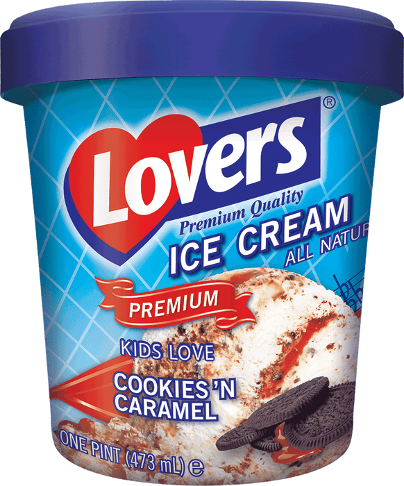 Lovers Kids Love Cookies 'N Caramel Ice Cream, 473 ml, 1 pt