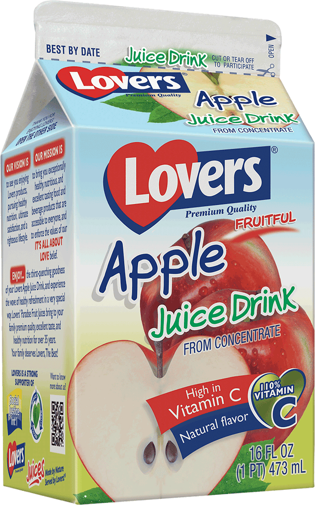 Lovers Fruitful Apple Juice Drink, 473 ml, 16 oz