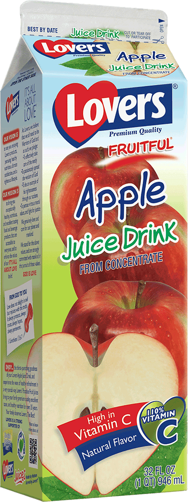 Lovers Fruitful Apple Juice Drink, 946 ml, 32 oz