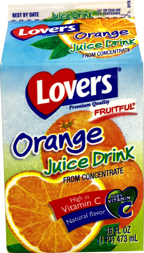 Lovers Orange Juice Drink, 16 oz, 16 oz