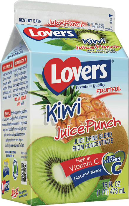 Lovers Fruitful Kiwi Juice Punch, 473 ml, 16 oz