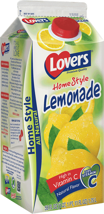 Lovers Home Style Lemonade, 1.75 L, 59 oz